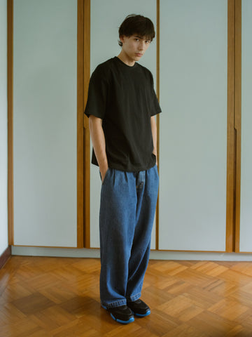 Oversized Cropped Boxy Tee - Black