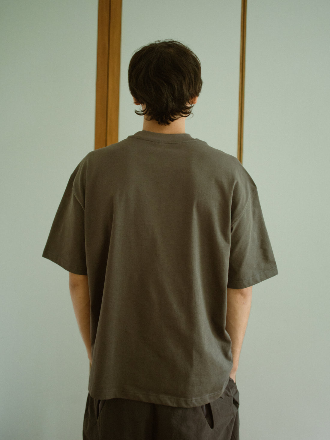 Oversized Cropped Boxy Tee - Grey
