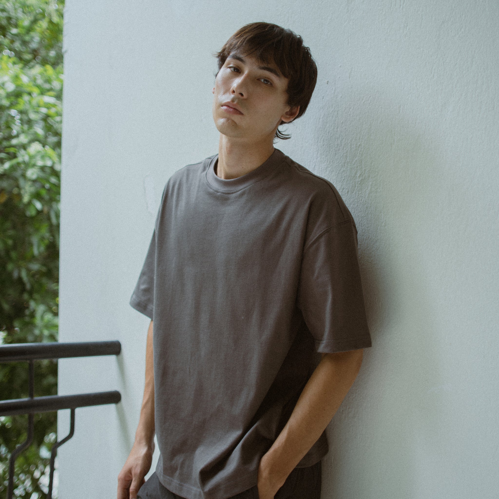 Oversized Cropped Boxy Tee - Grey