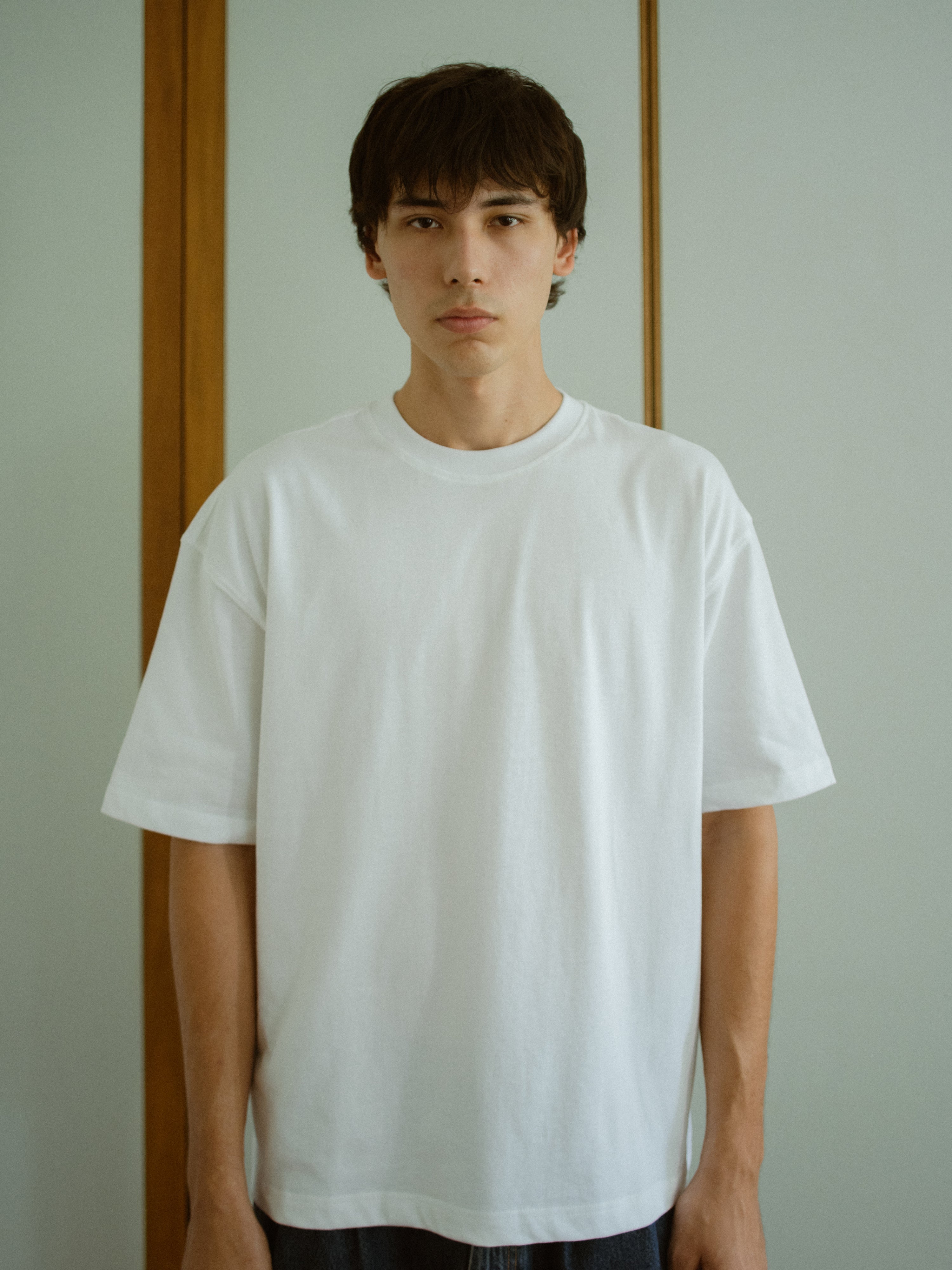 Heavyweight Boxy Cropped Cotton Tee - White – Poshblanc